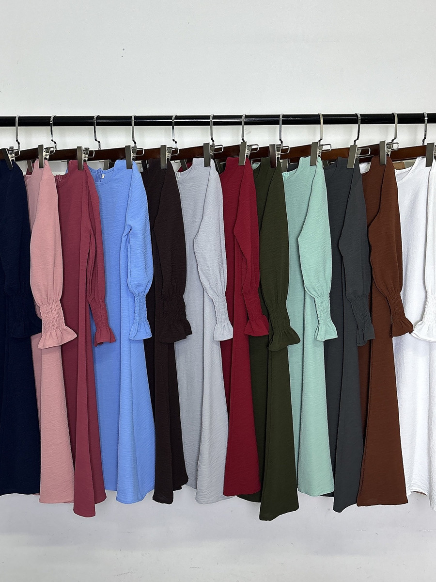 ムスリムキッズガールズドバイアバヤラッフルソリッドロングドレ - Abaya Modest Wear のレビューと価格