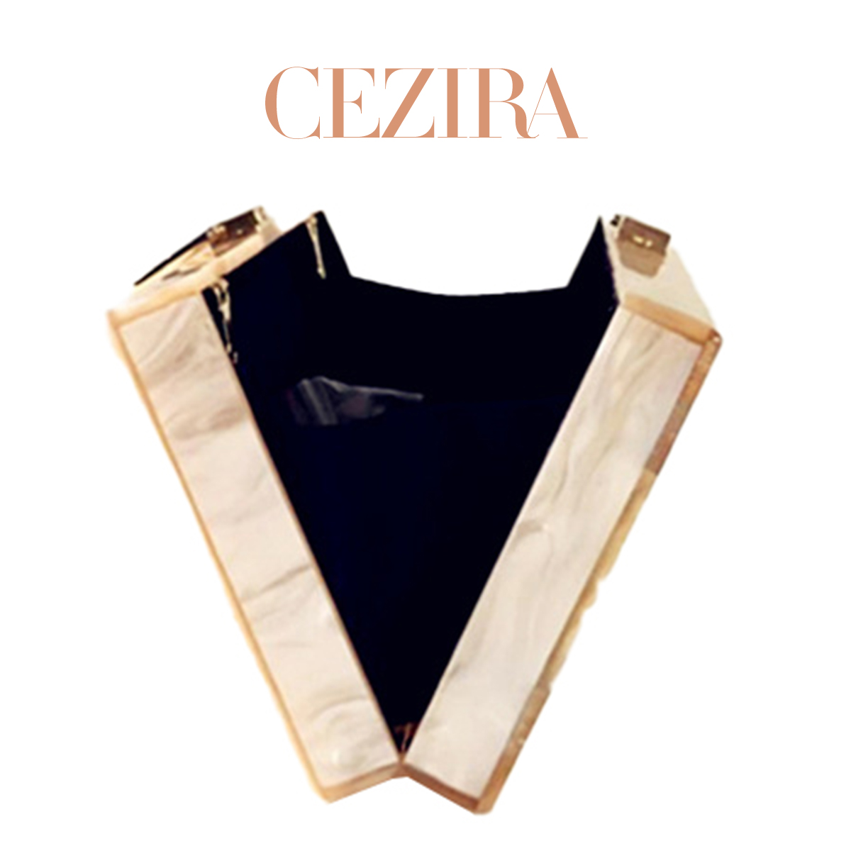 CR レトロエスニックトライアングル幾何学模様アクリルボック - Ethnic Fashion Designer のレビューと価格
