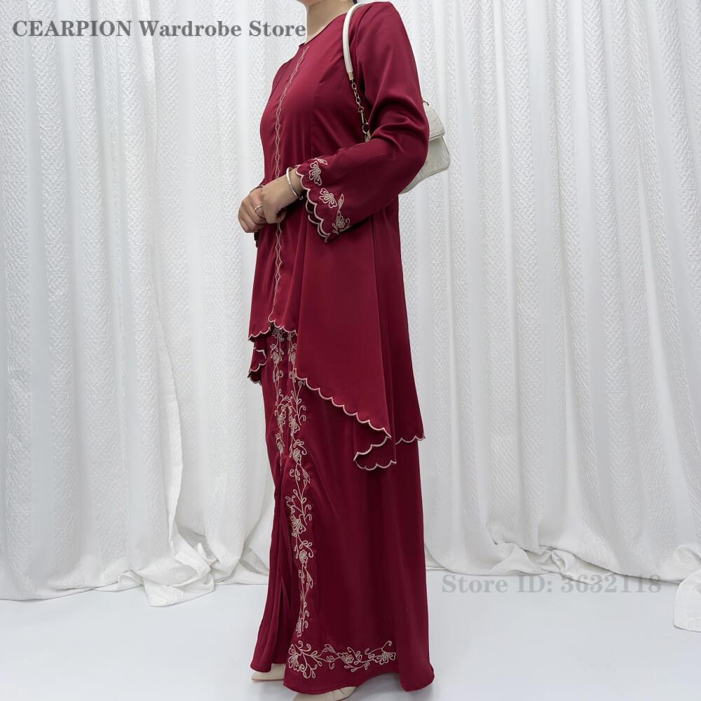 2026年新作 中東伝統衣装 美しい刺繍入りムスリムドレス  - Salwar Kameez Set のレビューと価格