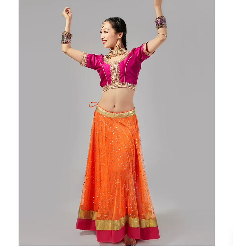 インド舞踊衣装 パフォーマンス衣装 スリムフィット ビッグス - Salwar Kameez Set のレビューと価格