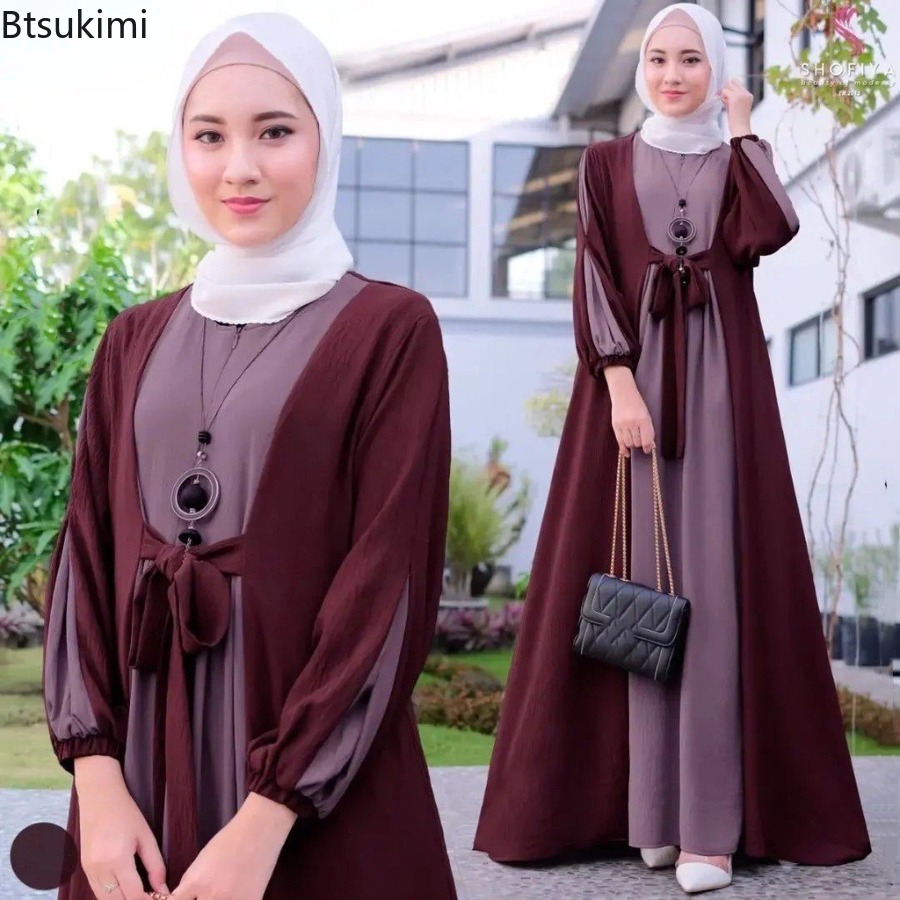 アラブのムスリム女性用アバヤ、エレガントなマキシドレス、ドバ - Abaya Modest Wear のレビューと価格